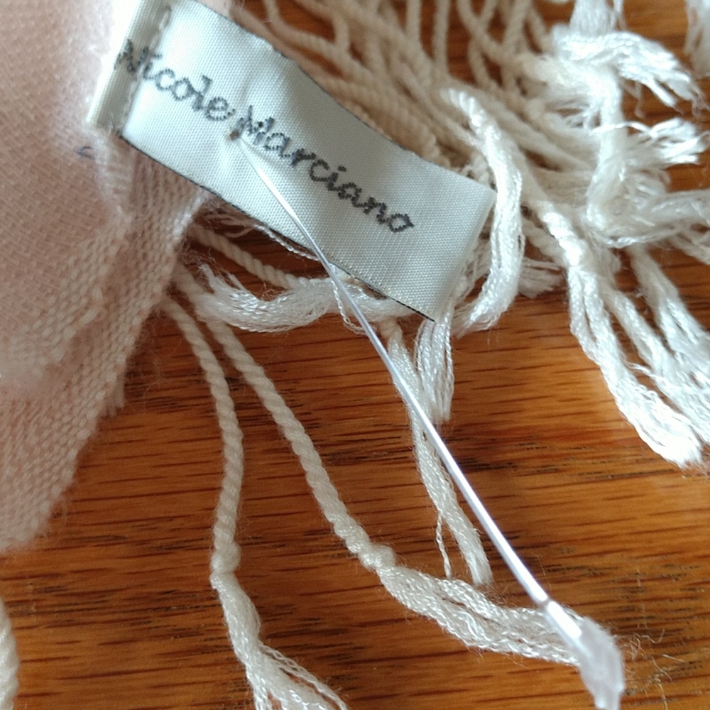 CHRISTMAS Copy SILK Blend PALE Dusty Pink Pashima NWOT - Picture 4 of 5